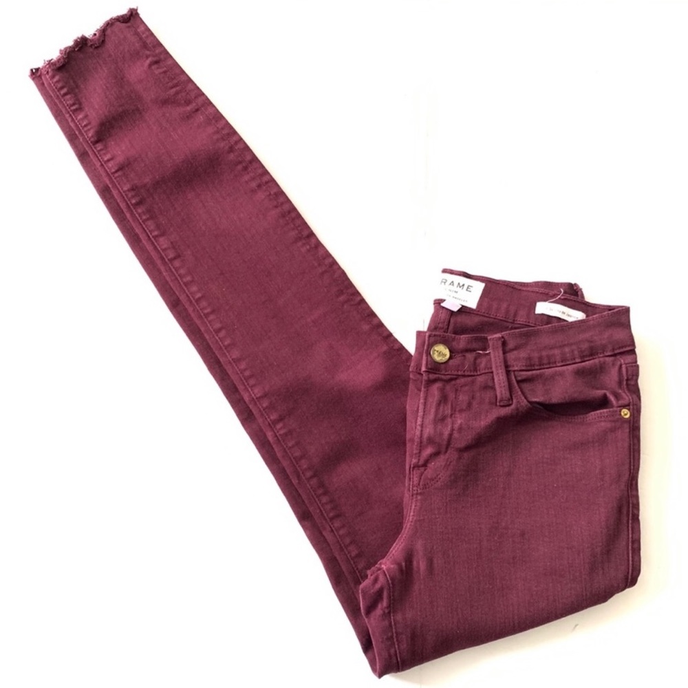Frame Burgundy Le Skinny De Jean